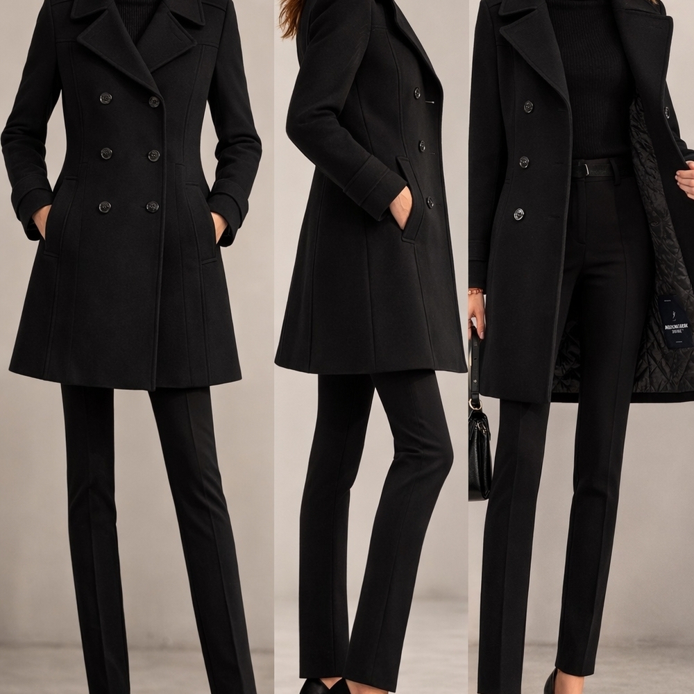 Chic Daniel Hechter Paris Black Women's Coat